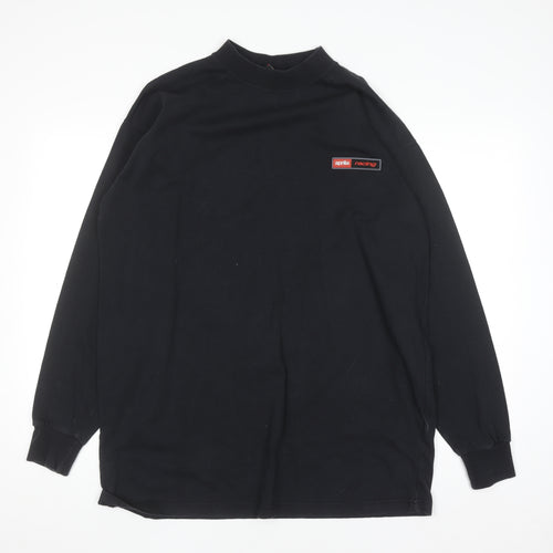 Aprilia Racing Men's Black Cotton Long Sleeve High Neck Top L
