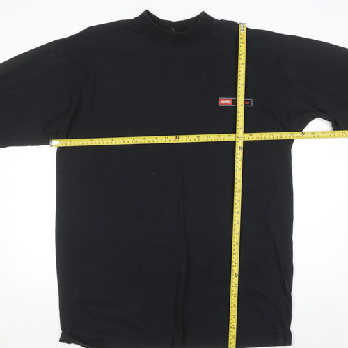 Aprilia Racing Men's Black Cotton Long Sleeve High Neck Top L