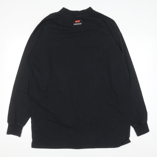 Aprilia Racing Men's Black Cotton Long Sleeve High Neck Top L