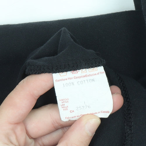 Aprilia Racing Men's Black Cotton Long Sleeve High Neck Top L