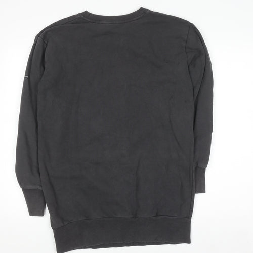 Superdry Womens Black Graphic Pullover Sweatshirt UK 10