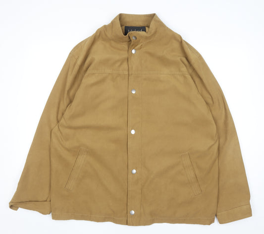 Lakeland Men's Brown 2XL Polyester Suede Jacket Snap Front