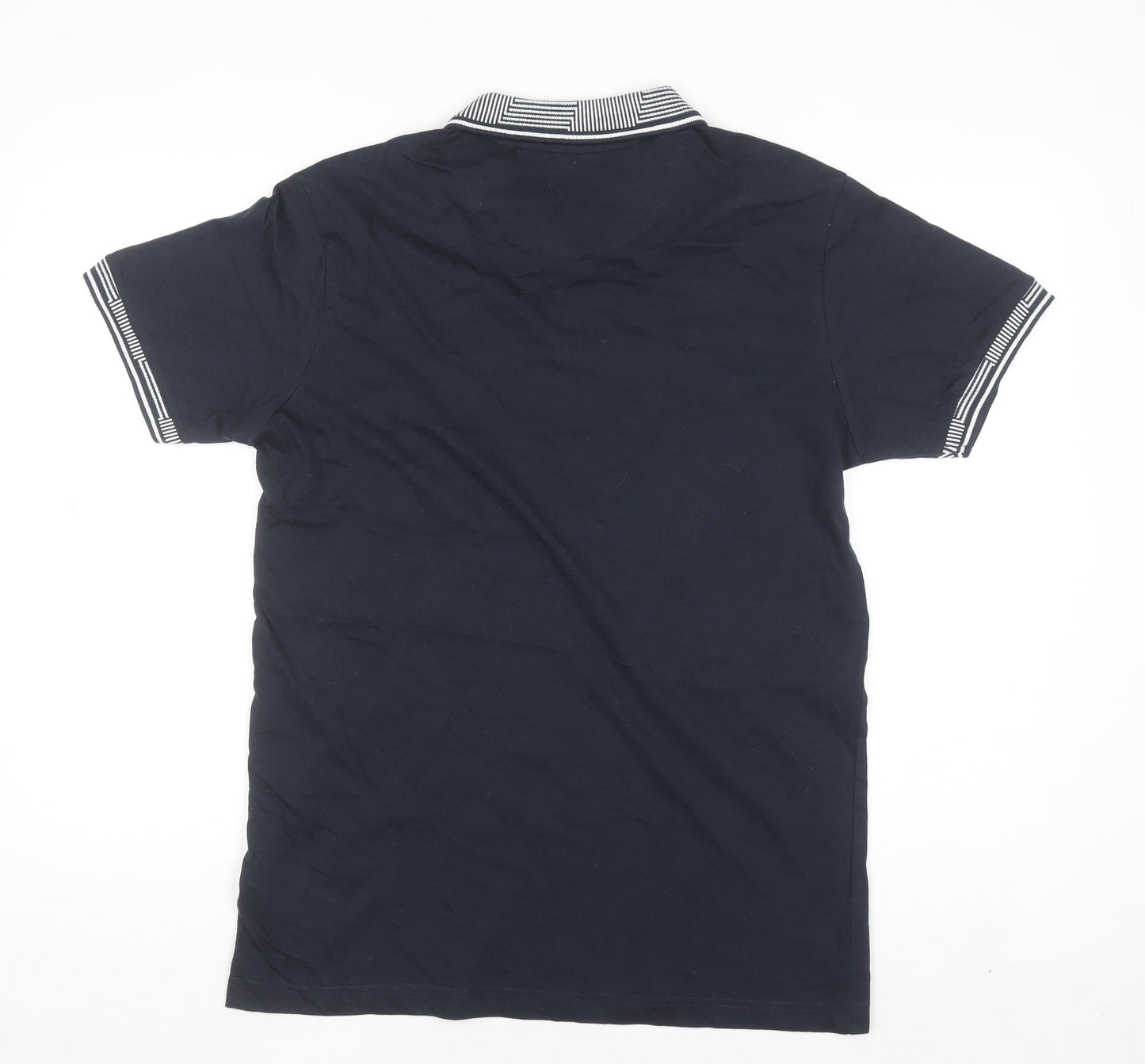 Brave Soul Men's Blue Short Sleeve Polo Shirt Size M