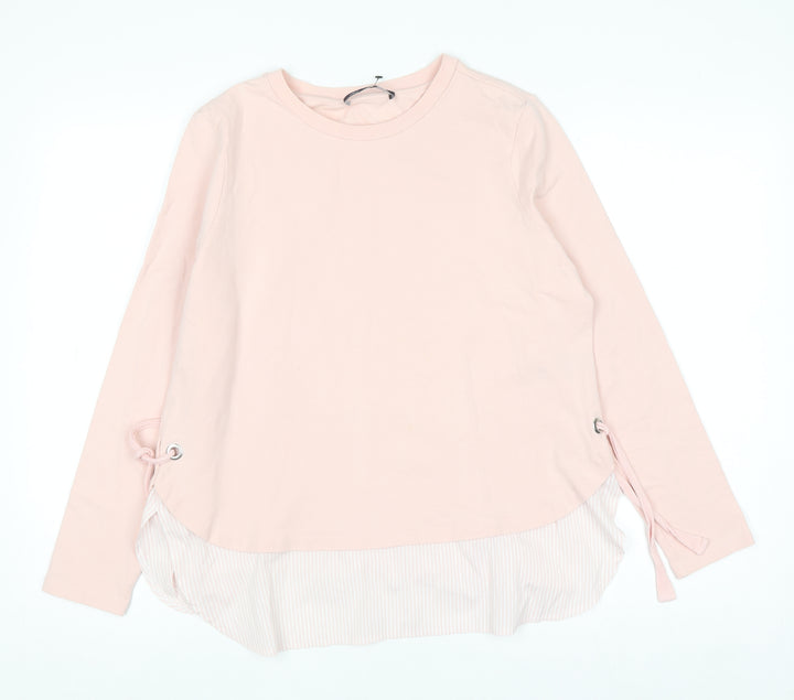 Marks and Spencer Women’s Pink Long Sleeve Crew Neck Blouse Size 14