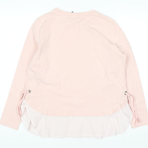 Marks and Spencer Women’s Pink Long Sleeve Crew Neck Blouse Size 14