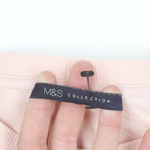 Marks and Spencer Women’s Pink Long Sleeve Crew Neck Blouse Size 14