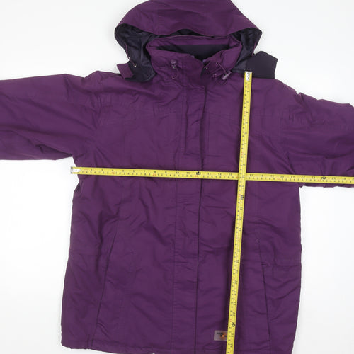 Arctic Storm Womens Purple Hooded Waterproof Anorak Jacket UK 14