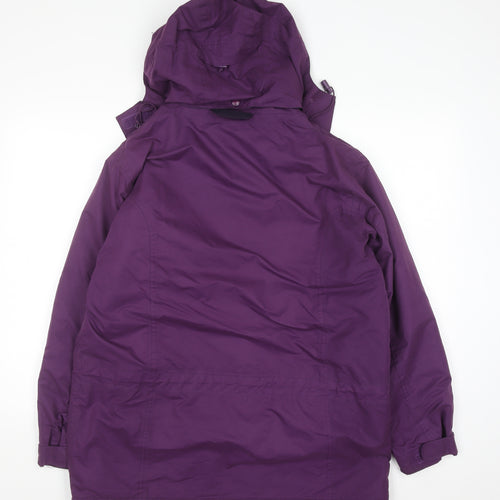 Arctic Storm Womens Purple Hooded Waterproof Anorak Jacket UK 14