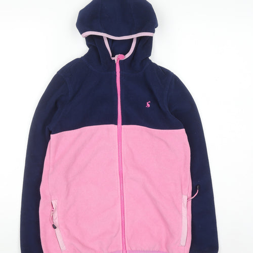 Joules Girls Multicoloured Full Zip Fleece Hoodie Size 11 Years