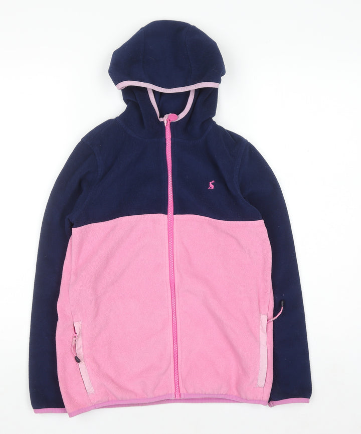 Joules Girls Multicoloured Full Zip Fleece Hoodie Size 11 Years