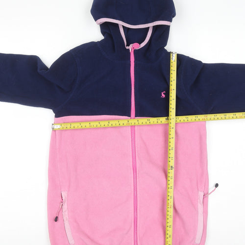 Joules Girls Multicoloured Full Zip Fleece Hoodie Size 11 Years