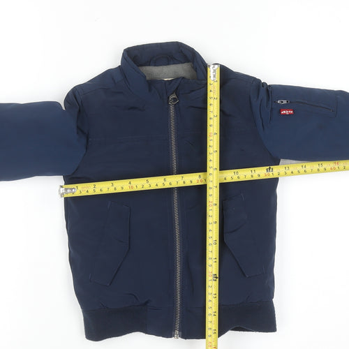 Levi's Boys Blue Bomber Jacket Size 4 Years Lined Polyester Zip-Up