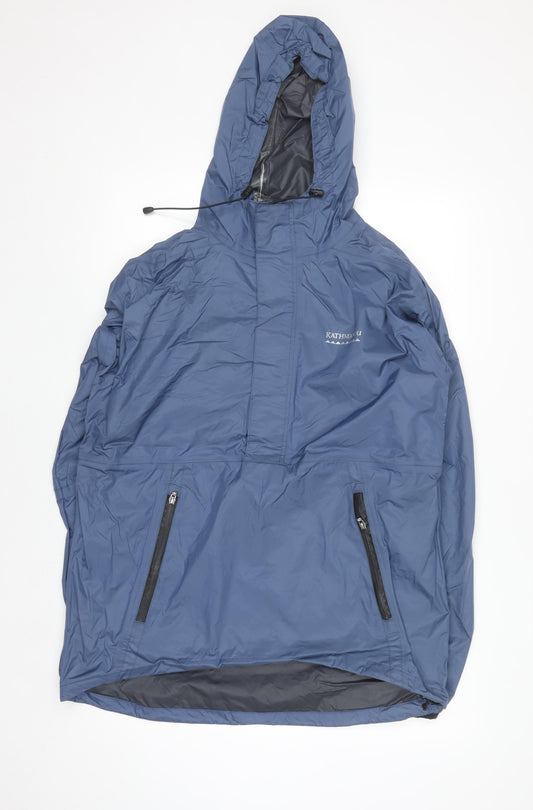 Kathmandu Men's Blue Hooded Waterproof Anorak Jacket M