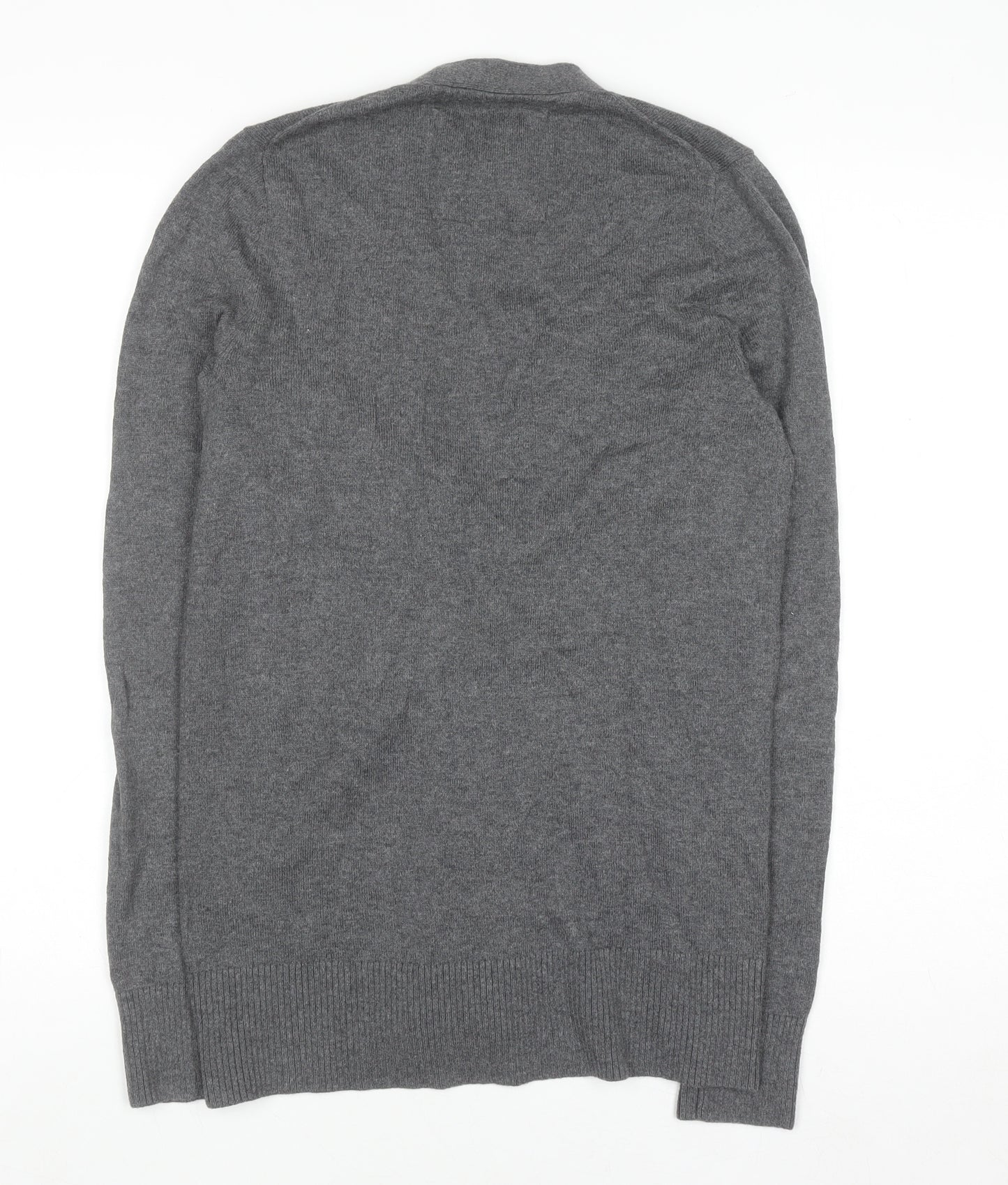 Abercrombie & Fitch Women's Grey Cardigan M V-Neck Knit Jumper