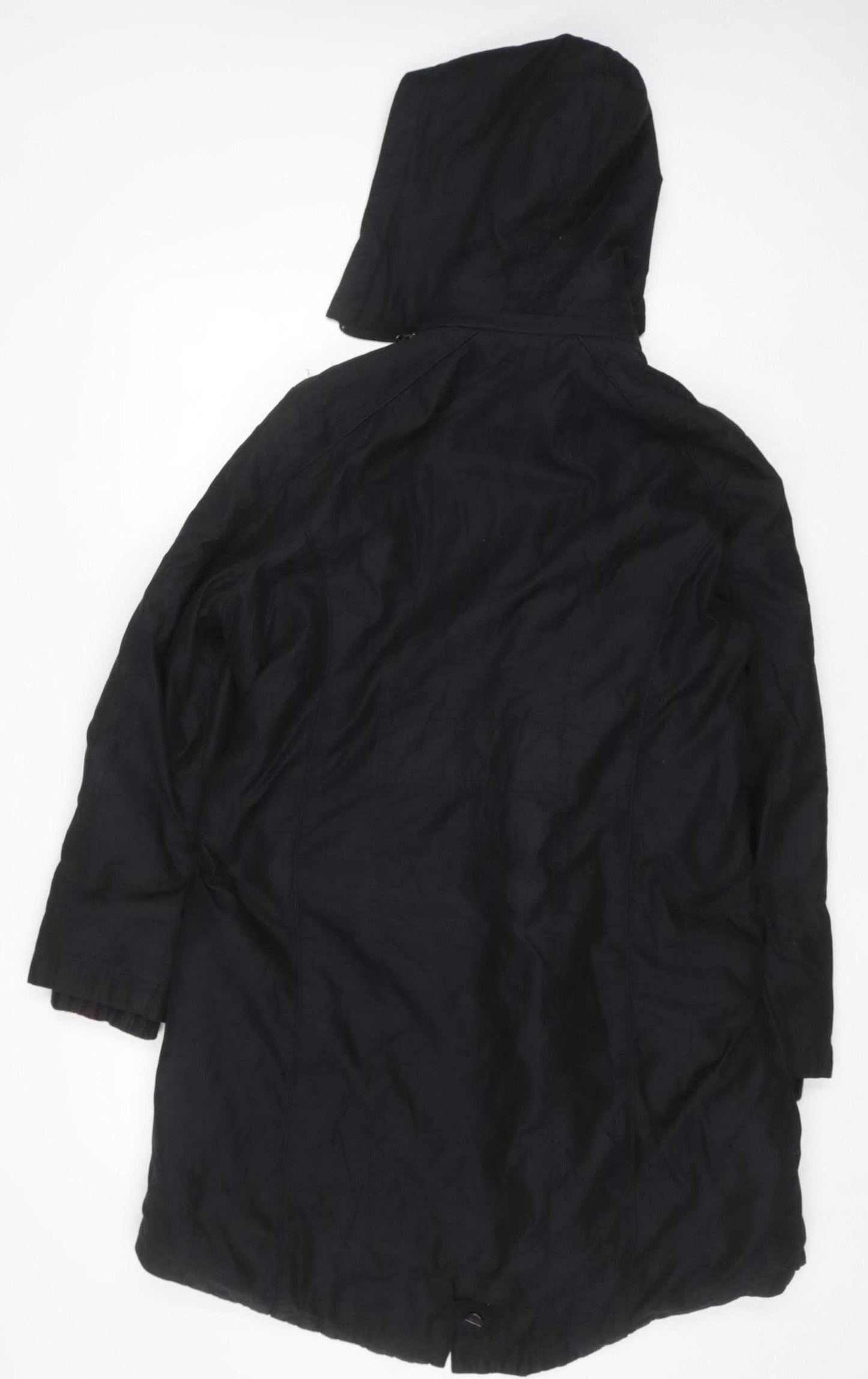 Marks and Spencer Per Una Women’s Black L Hooded Parka Coat Water Resistant