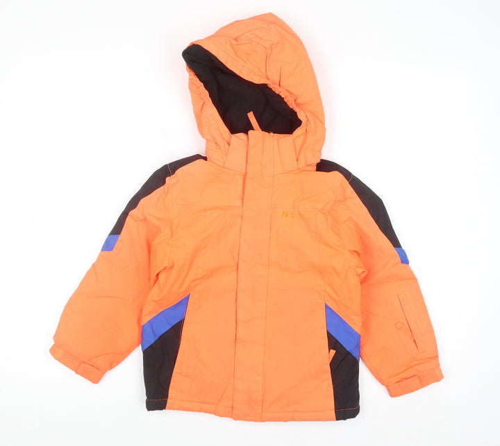 Mountain Warehouse Boys Orange 5-6 Years Ski Jacket Hooded Waterproof Winter Coat