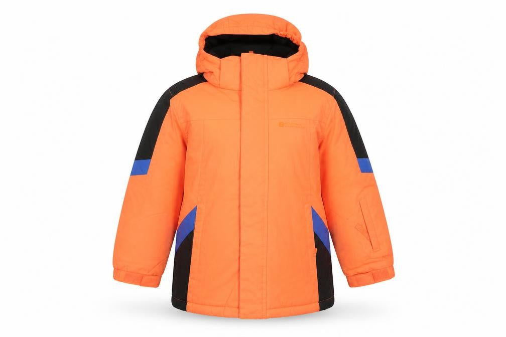 Mountain Warehouse Boys Orange 5-6 Years Ski Jacket Hooded Waterproof Winter Coat