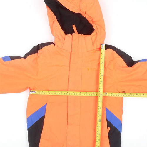 Mountain Warehouse Boys Orange 5-6 Years Ski Jacket Hooded Waterproof Winter Coat