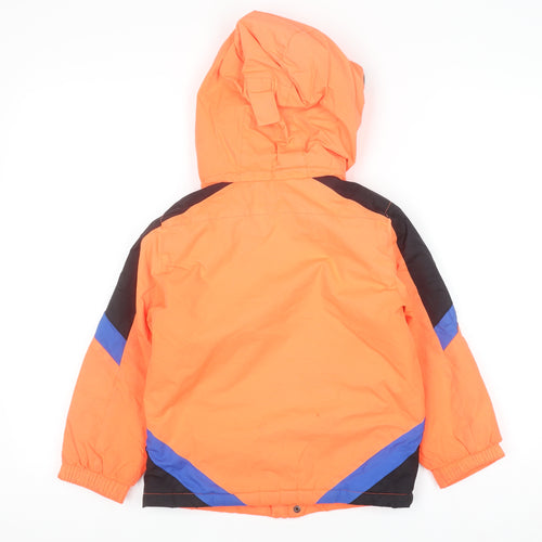 Mountain Warehouse Boys Orange 5-6 Years Ski Jacket Hooded Waterproof Winter Coat
