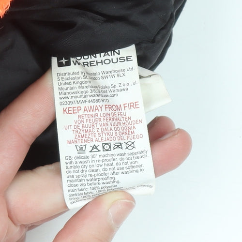 Mountain Warehouse Boys Orange 5-6 Years Ski Jacket Hooded Waterproof Winter Coat