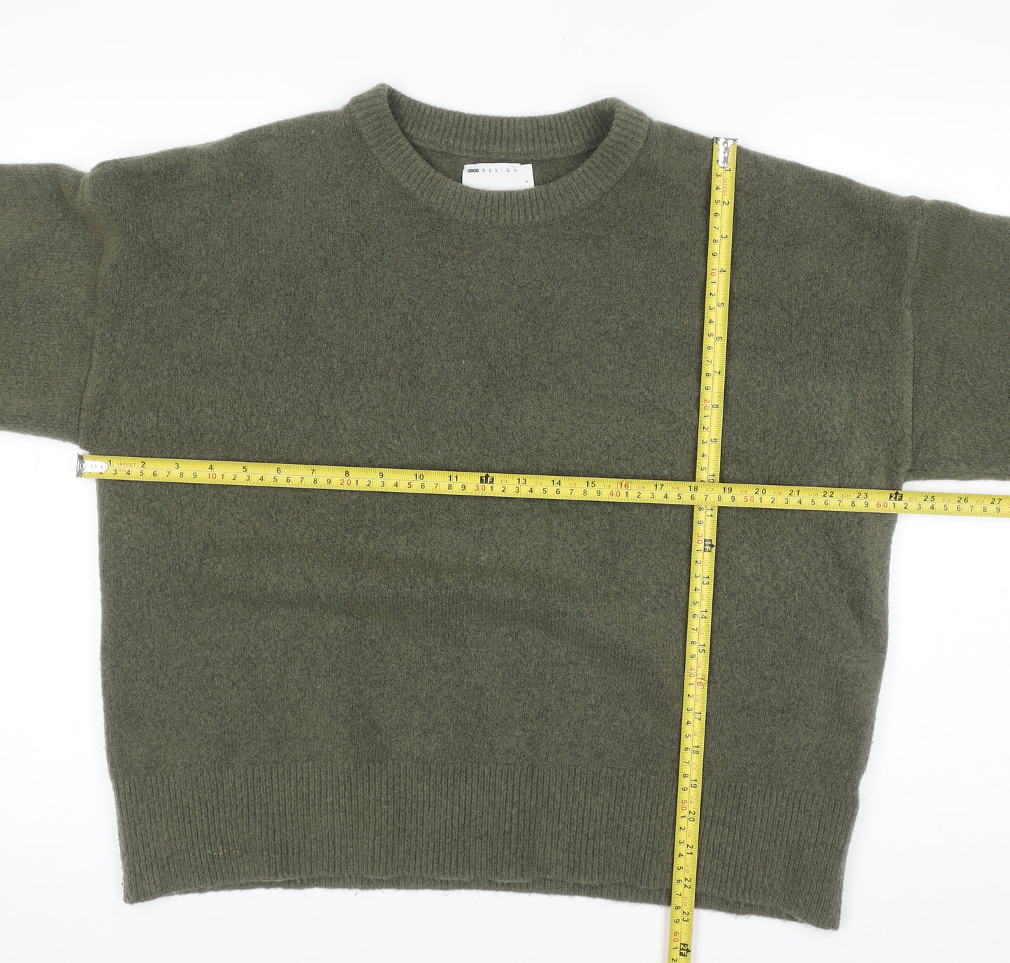 ASOS DESIGN Women’s Green Crew Neck Knit Jumper Size S