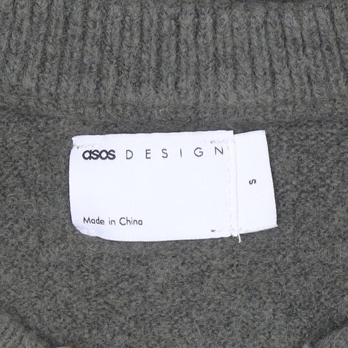 ASOS DESIGN Women’s Green Crew Neck Knit Jumper Size S