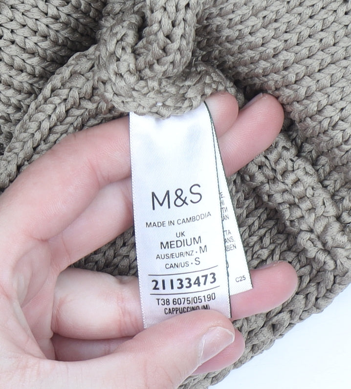 Marks and Spencer Women’s Beige Knit Pullover Jumper Medium