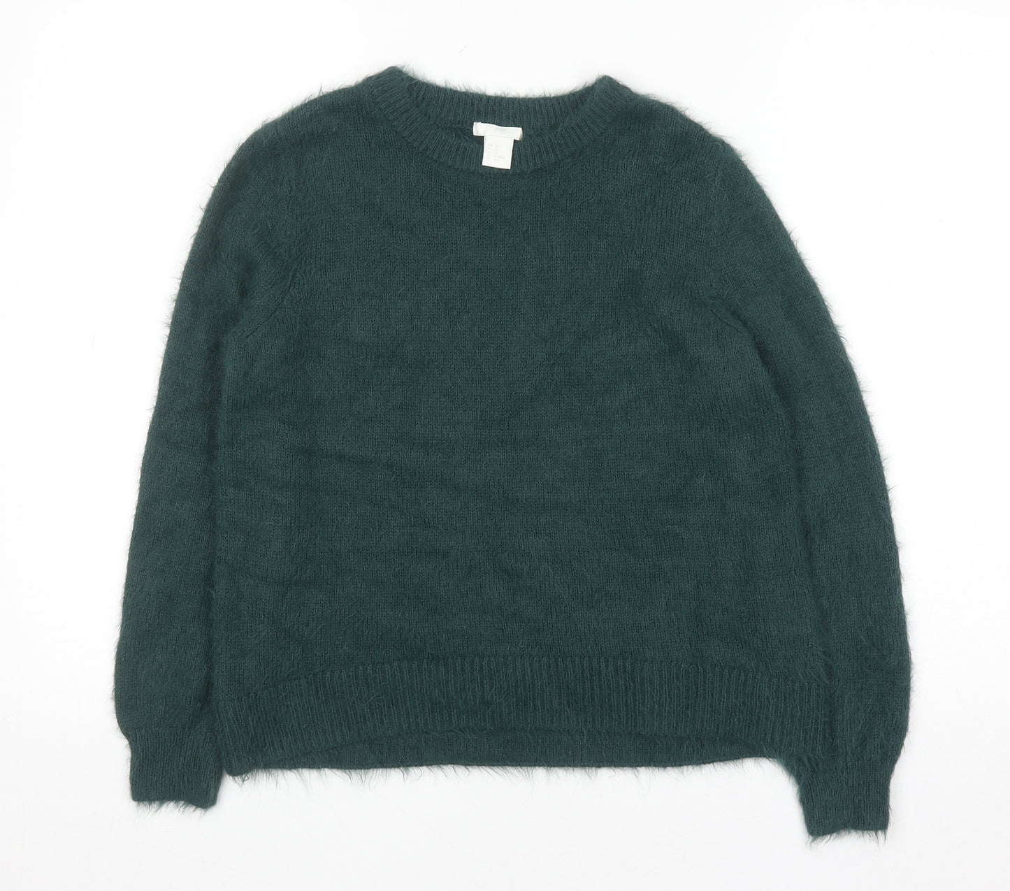 H&M Women’s Green Crew Neck Long Sleeve Knit Jumper XS