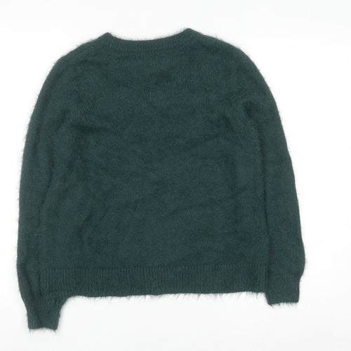 H&M Women’s Green Crew Neck Long Sleeve Knit Jumper XS