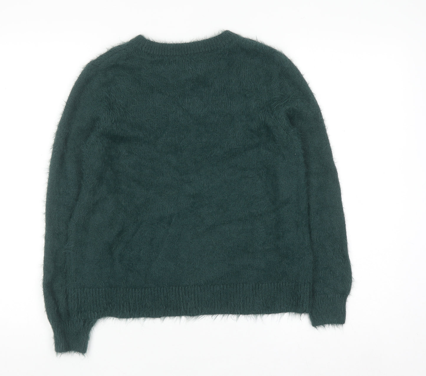 H&M Women’s Green Crew Neck Long Sleeve Knit Jumper XS
