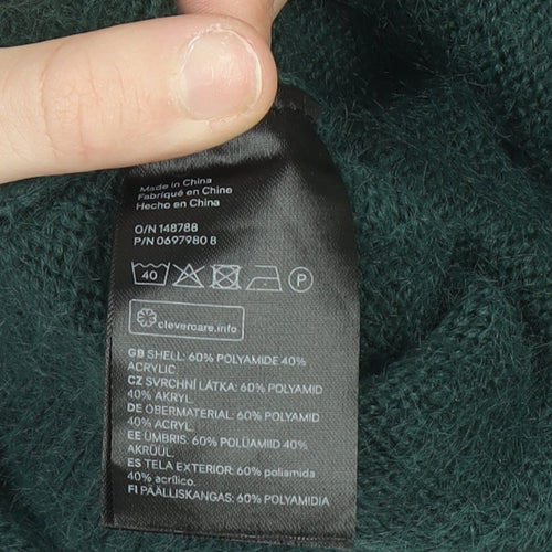 H&M Women’s Green Crew Neck Long Sleeve Knit Jumper XS