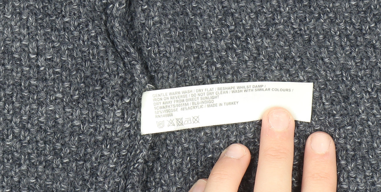 FatFace Women's Blue Knit Open Front Cardigan Size 12