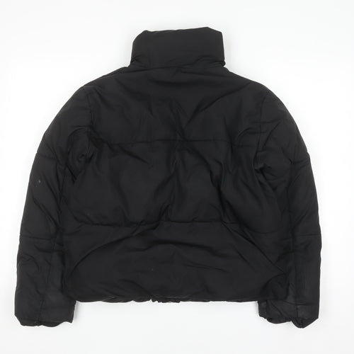 New Look Women's Black Puffer Jacket Size S Quilted Winter Coat