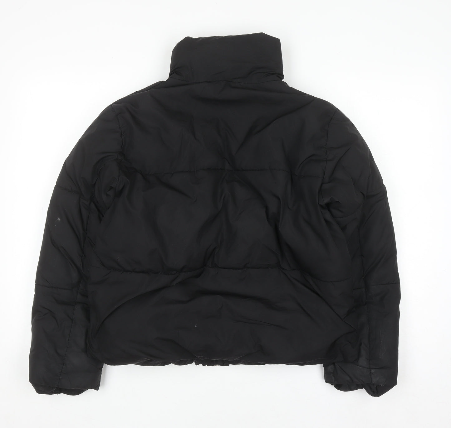 New Look Women's Black Puffer Jacket Size S Quilted Winter Coat