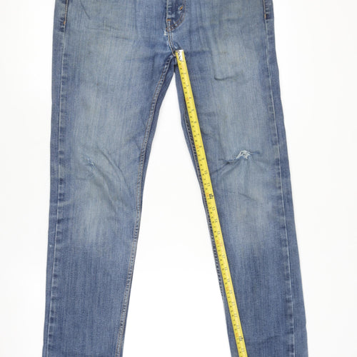 Levi's Women's Blue Denim Skinny Jeans W30 L34 Cotton Blend