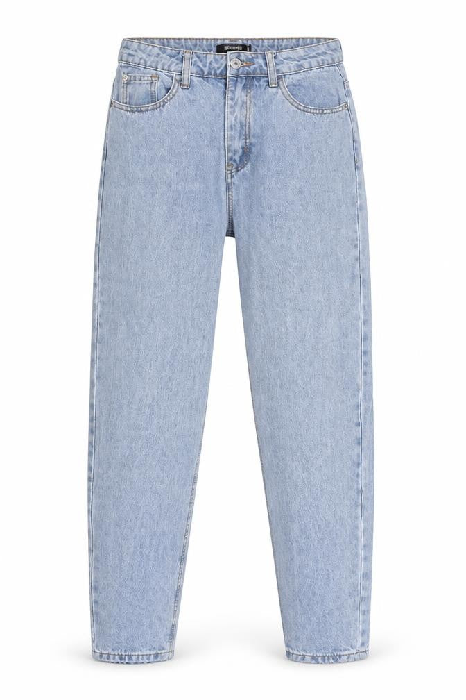 Missguided Women's Blue High Rise Relaxed Tapered Denim Jeans Size 10
