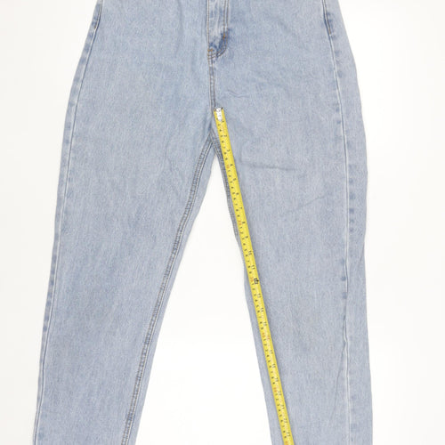 Missguided Women's Blue High Rise Relaxed Tapered Denim Jeans Size 10