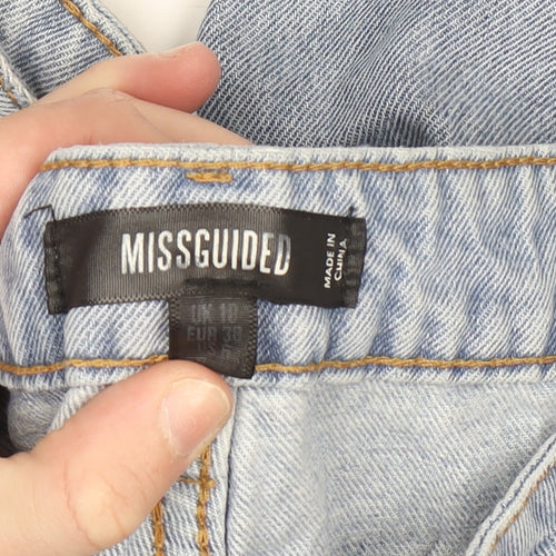 Missguided Women's Blue High Rise Relaxed Tapered Denim Jeans Size 10