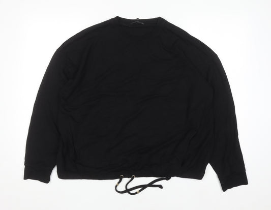 F&F Women’s Black Long Sleeve Relaxed Jersey Top Size 20