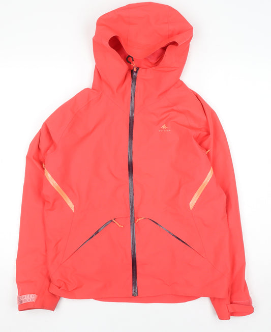 Quechua Girls Pink Waterproof Hooded Rain Coat Jacket 12-13 Years