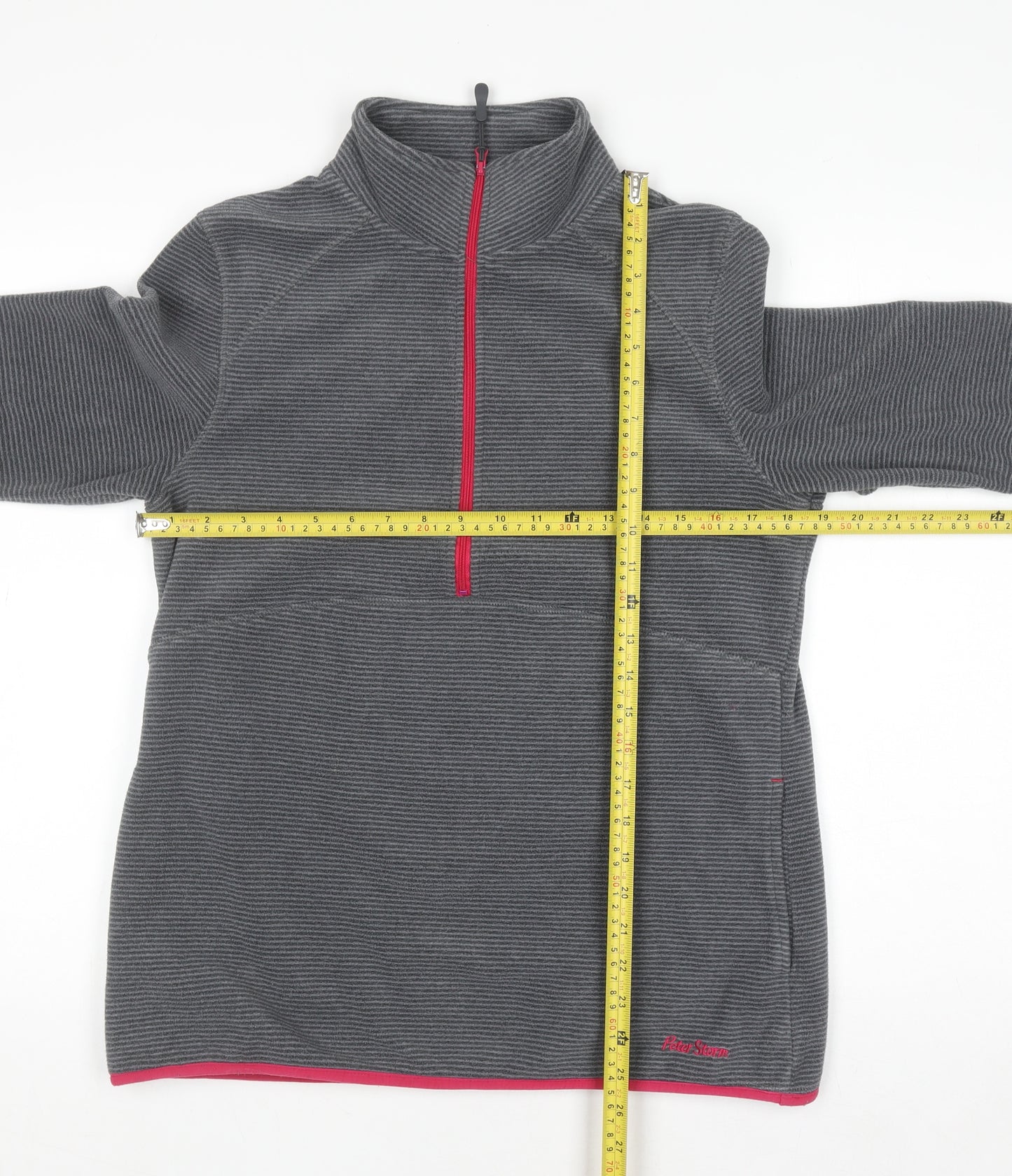 Peter Storm Women's Grey 1/2 Zip Fleece Pullover Size 14
