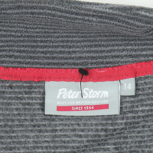 Peter Storm Women's Grey 1/2 Zip Fleece Pullover Size 14