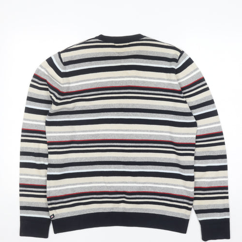 Marks and Spencer Men’s Multicoloured Striped Cotton Jumper Small
