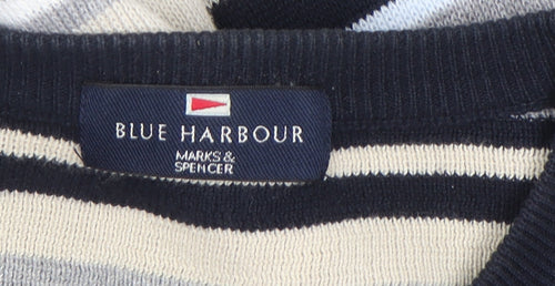 Marks and Spencer Men’s Multicoloured Striped Cotton Jumper Small
