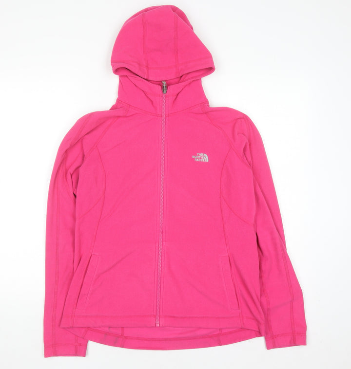 The North Face Womens Pink Full Zip Fleece Hoodie Size L