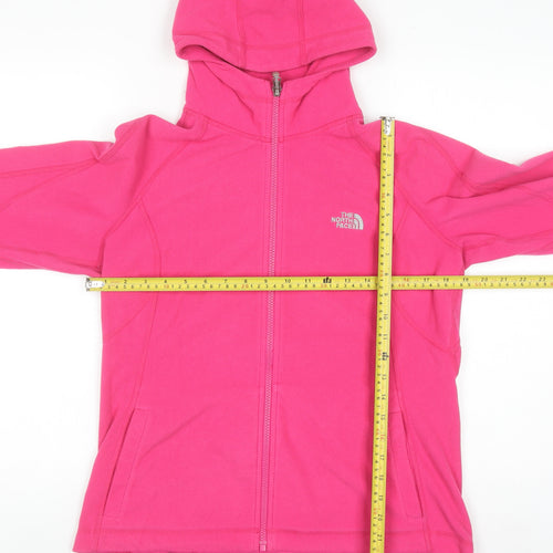 The North Face Womens Pink Full Zip Fleece Hoodie Size L