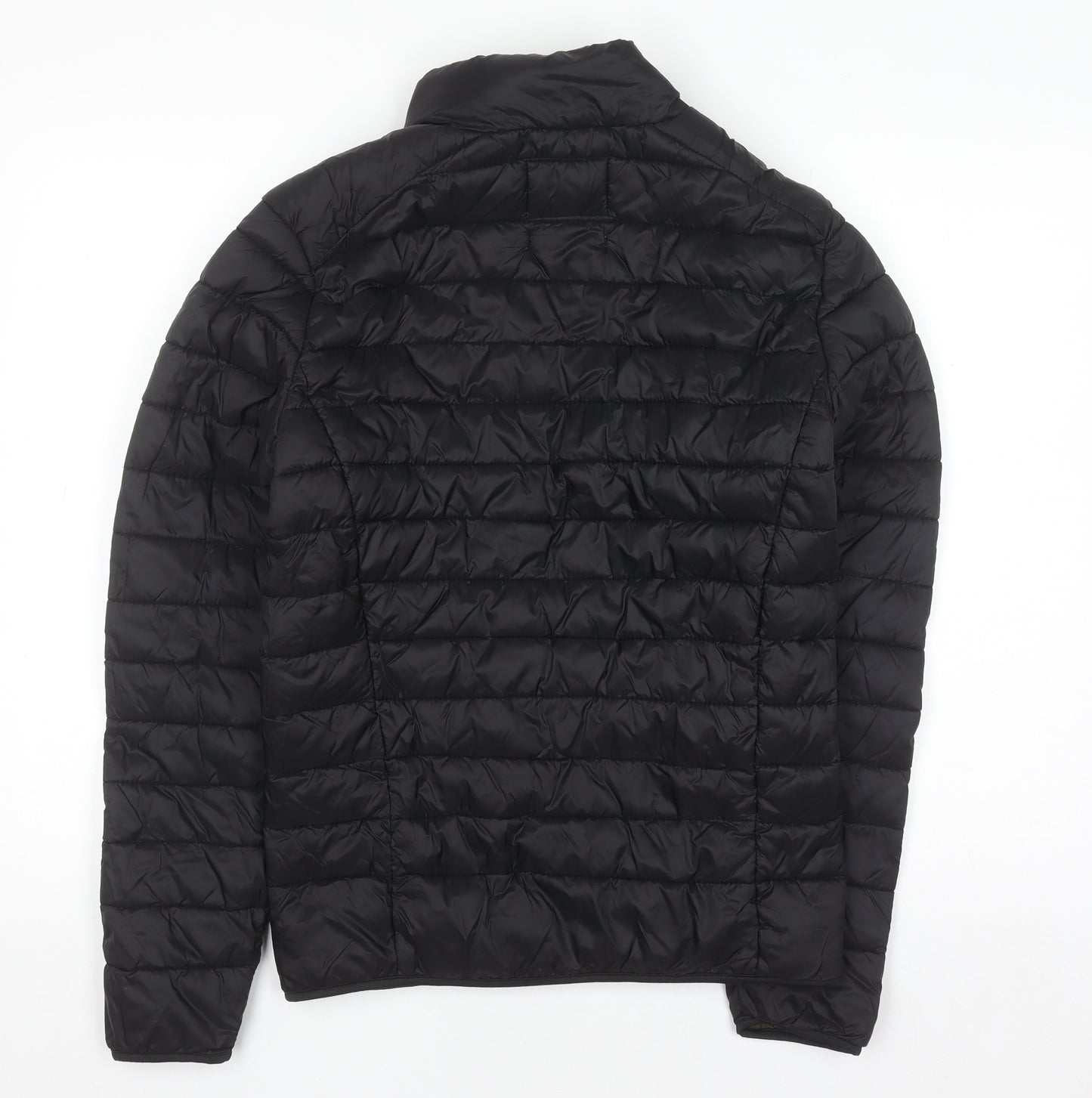 Blend Men's Black Puffer Jacket Size S Quilted Lightweight Water Resistant Coat