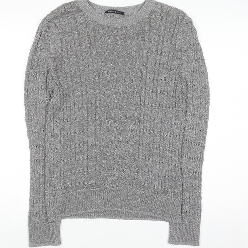 Marks and Spencer Women’s Silver Cable-Knit Pullover Jumper Size 18