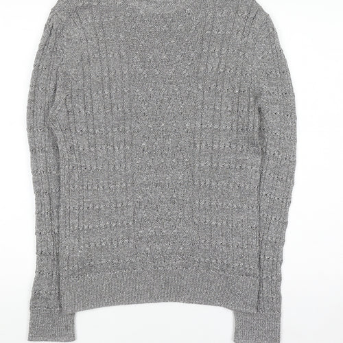 Marks and Spencer Women’s Silver Cable-Knit Pullover Jumper Size 18
