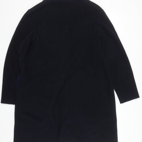 Marks and Spencer Women's Black Wool Blend Mid-Length Coat UK 14